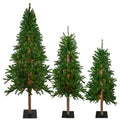 Green Pine Artificial Christmas Tree with 150 White Lights Set