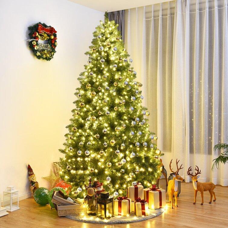 3-Piece Artificial Christmas Tree with Warm White LED Lights