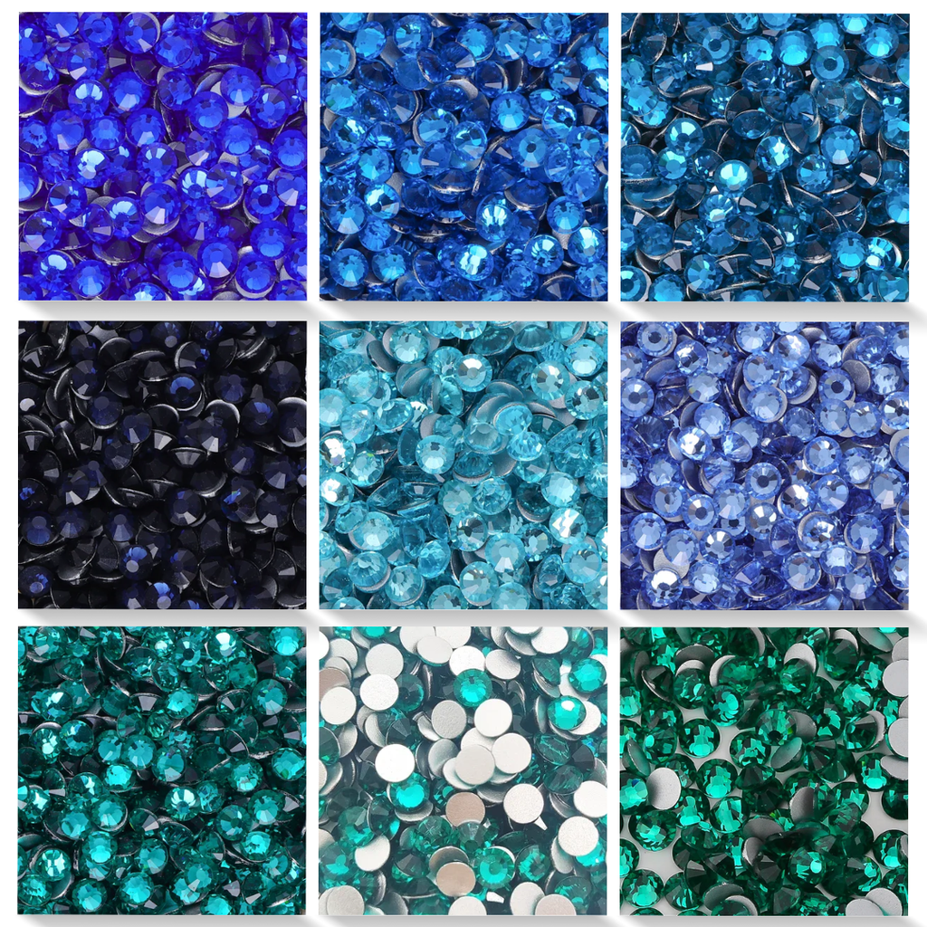 SS3-SS60 Blue Series Non-Hotfix High Quality Glass Flatback Rhinestones