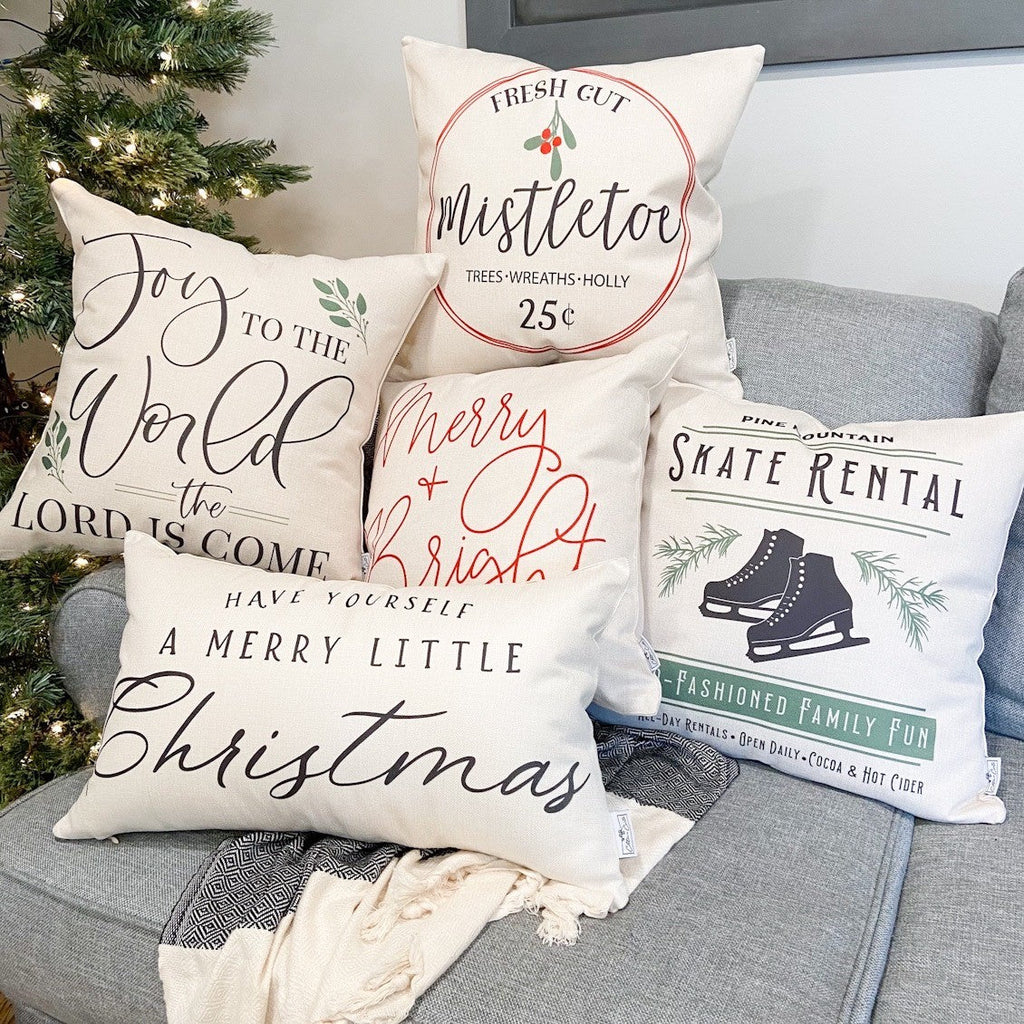 Joy to the World #4 Pillow Cover — Fits 18x18 Insert