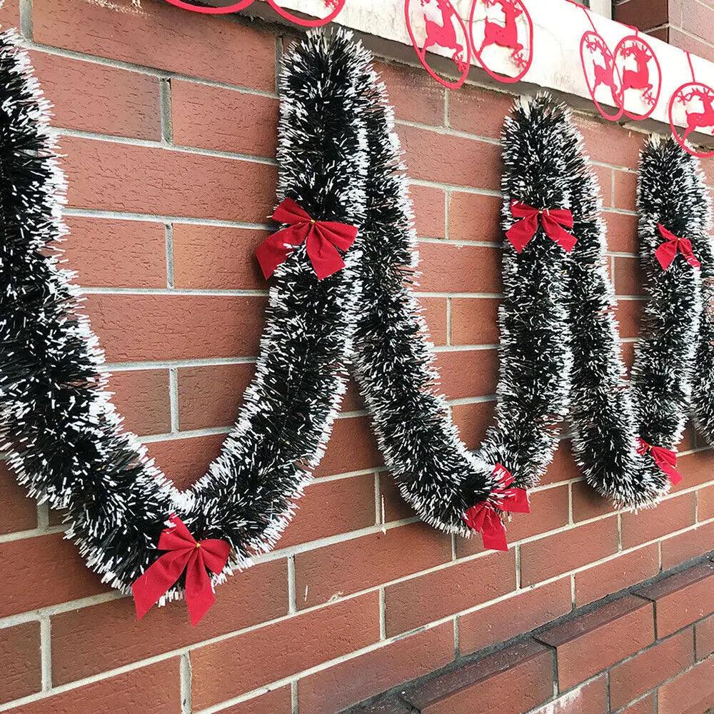 2 m Christmas Garland with Bow & Ball Designs