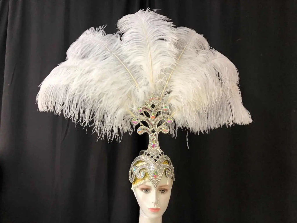 The Stardust Samba Queen – Premium Feathers & Rhinestones Carnival Headdress