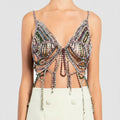 Dazzling Crystal Tassel Chest Chain & Bikini Bra Body Jewelry