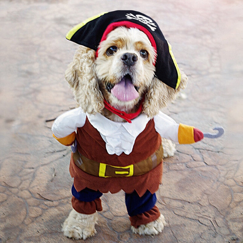 Funny Halloween Pet Dog Pirate Costumes