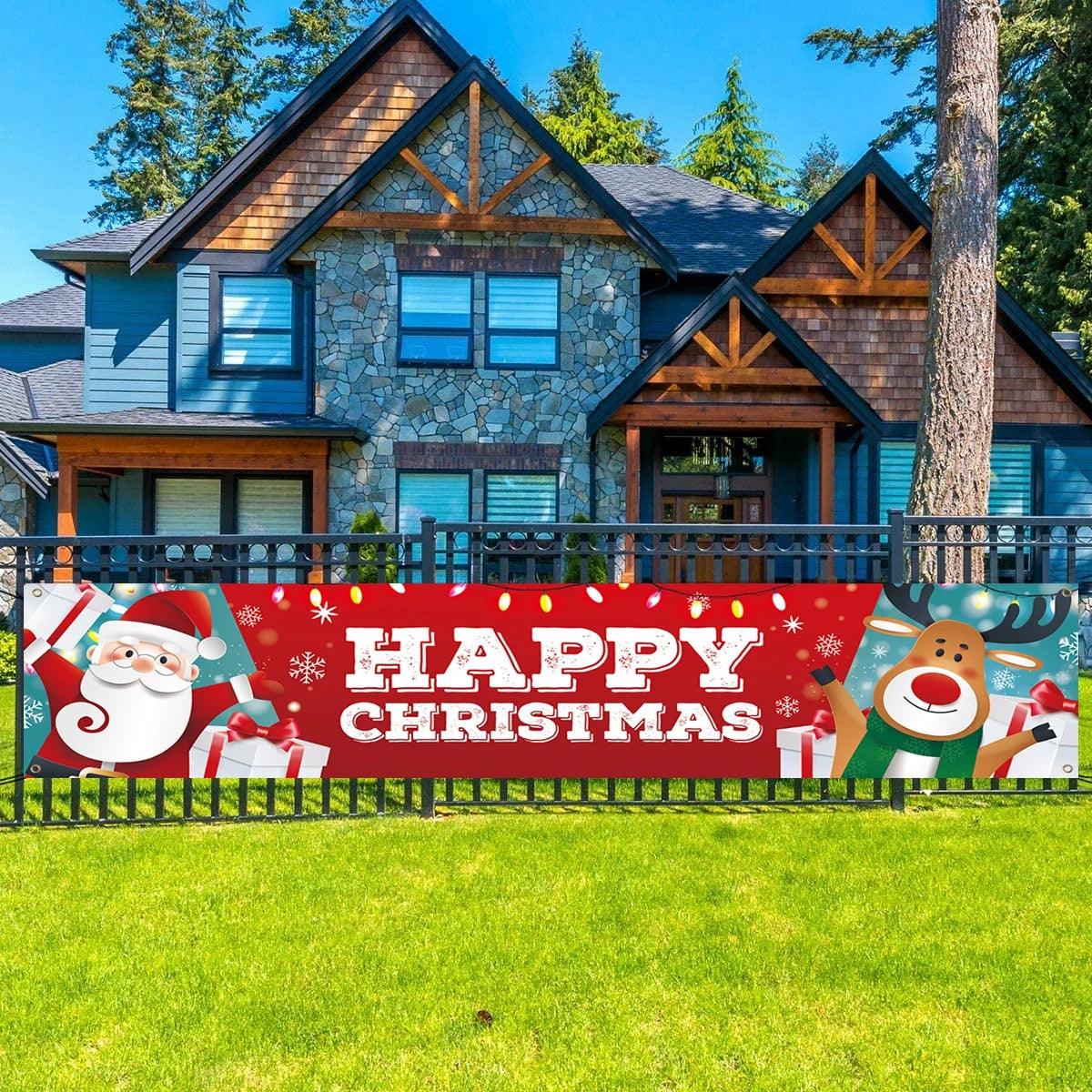 Merry Christmas Outdoor Banners, 44 Designs