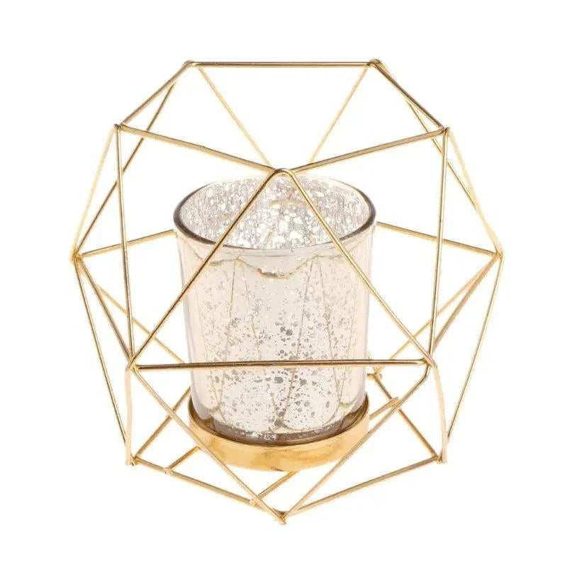 Geometric Metal Tealight Candle Holder