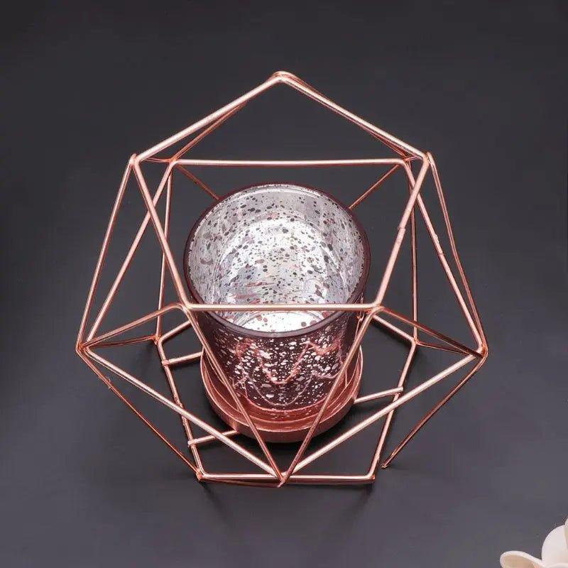 Geometric Metal Tealight Candle Holder