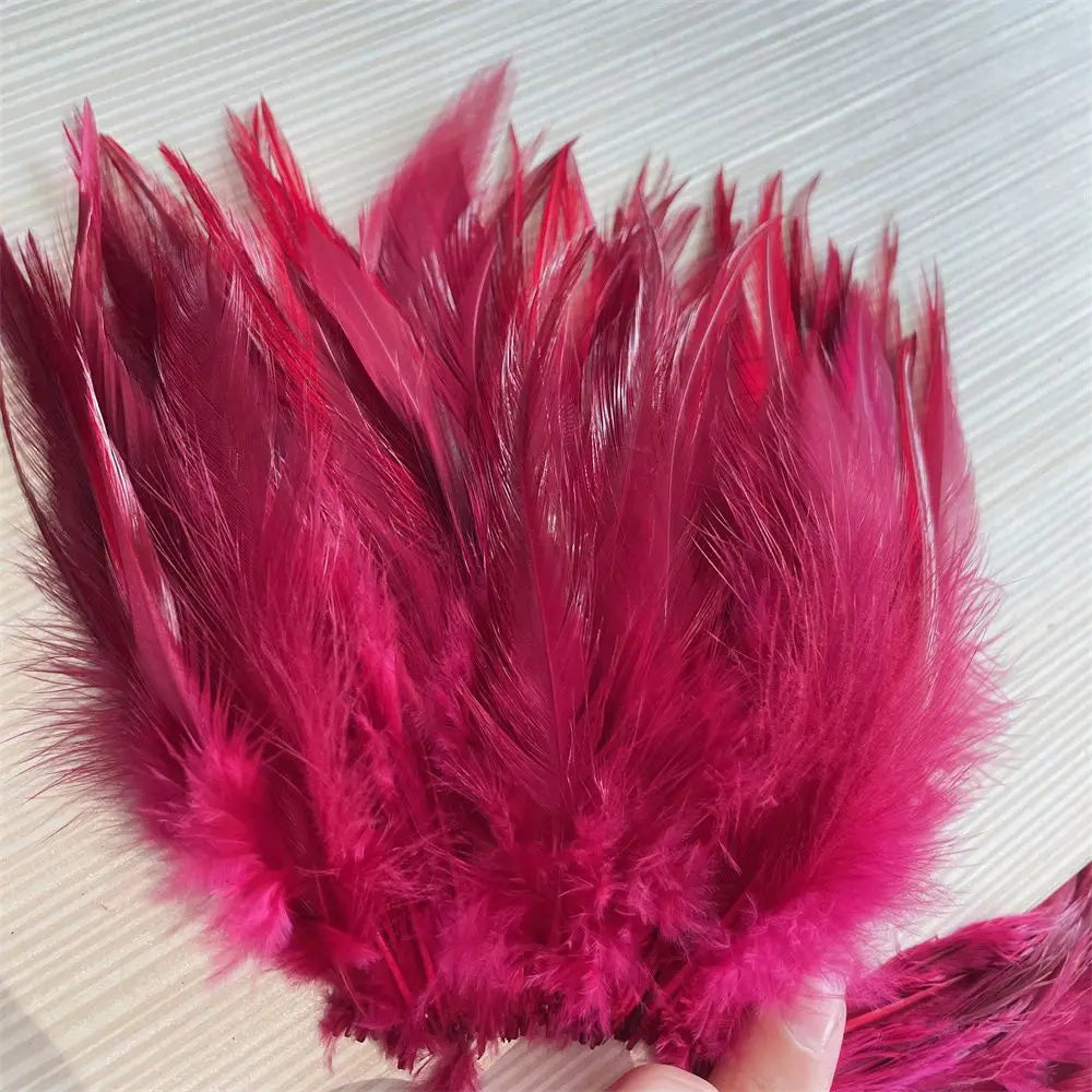Natural Rooster Craft Feathers Bulk Pack