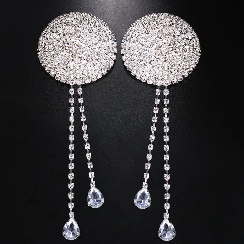 Luxury Crystal Pendant Body Jewelry – Shimmering Rhinestone Charm Set & Exotic Accents for Raves, Festivals & Fine Lingerie