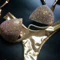 The Venus Vacation Classic Diamond Bikini – Heavy Shimmer Showgirl Swim Set