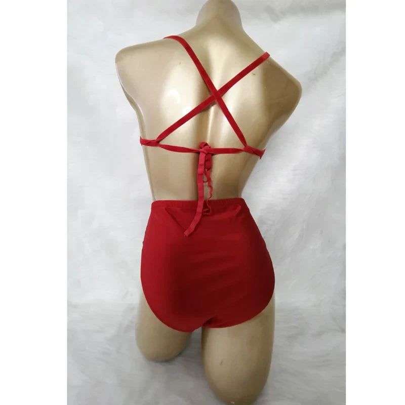 Sparkly Samba Carnival Stone Wire Bra & High-Waisted Bottom Two-Piece Costume Set