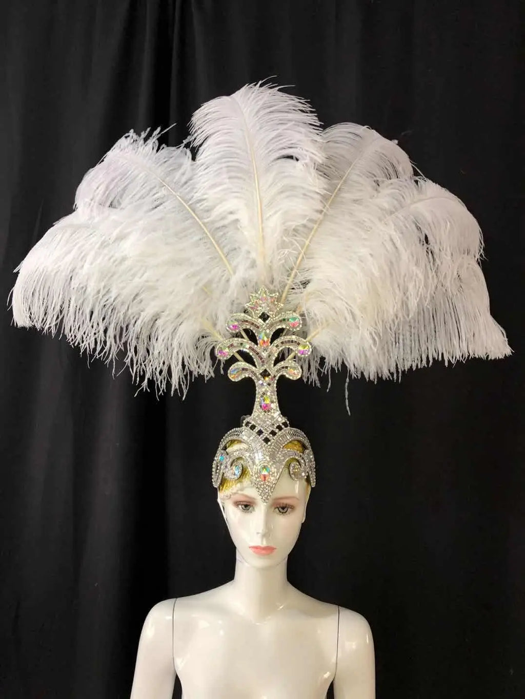 The Stardust Samba Queen – Premium Feathers & Rhinestones Carnival Headdress