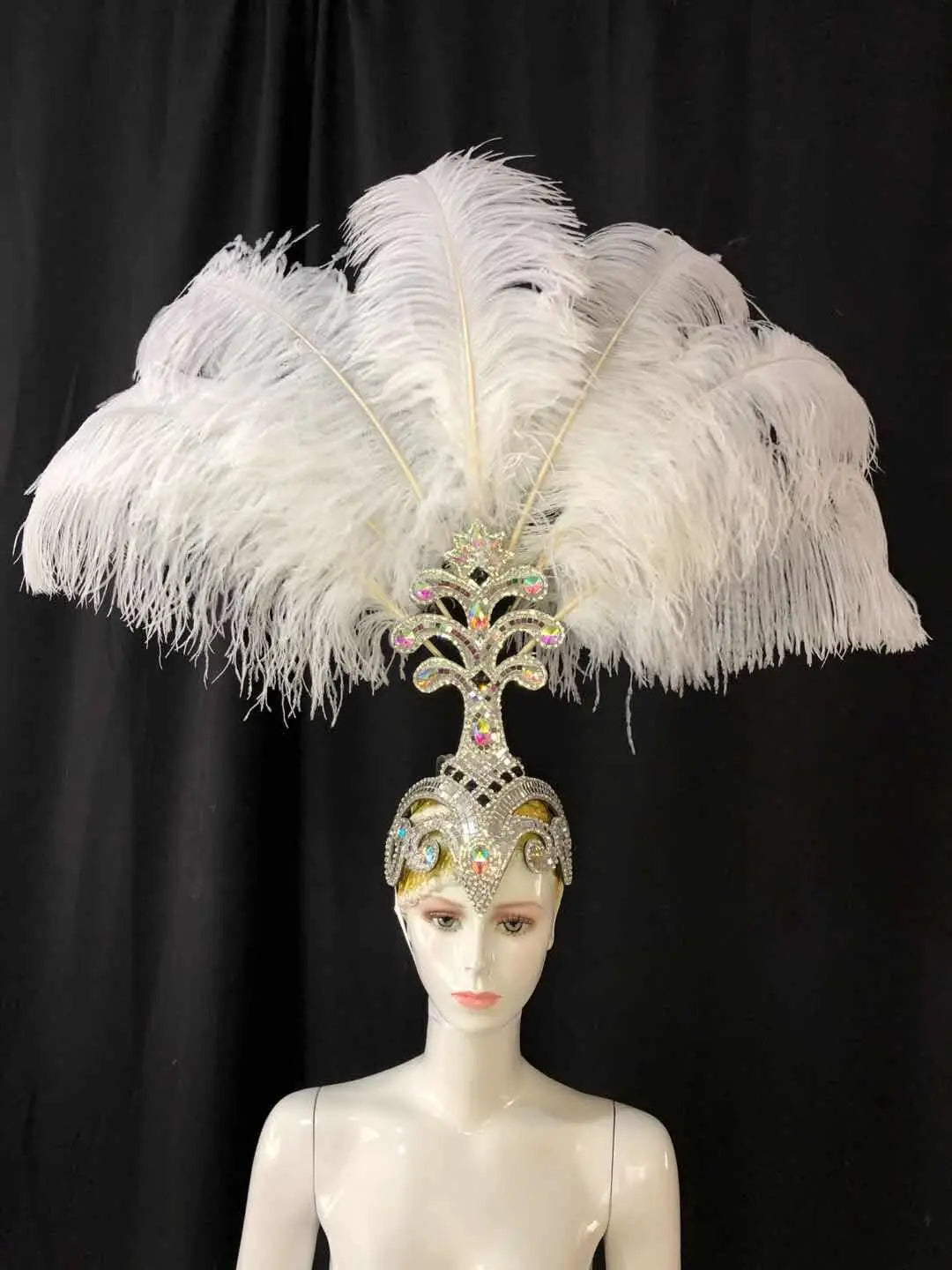 The Stardust Samba Queen – Premium Feathers & Rhinestones Carnival Headdress