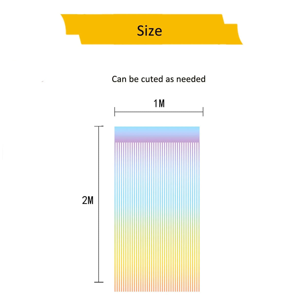 Rainbow Tinsel Party Decorations, 8 Colors