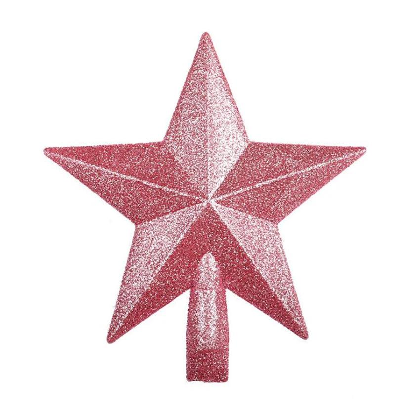 Glitter Star Christmas Tree Toppers, 15 to 20 cm