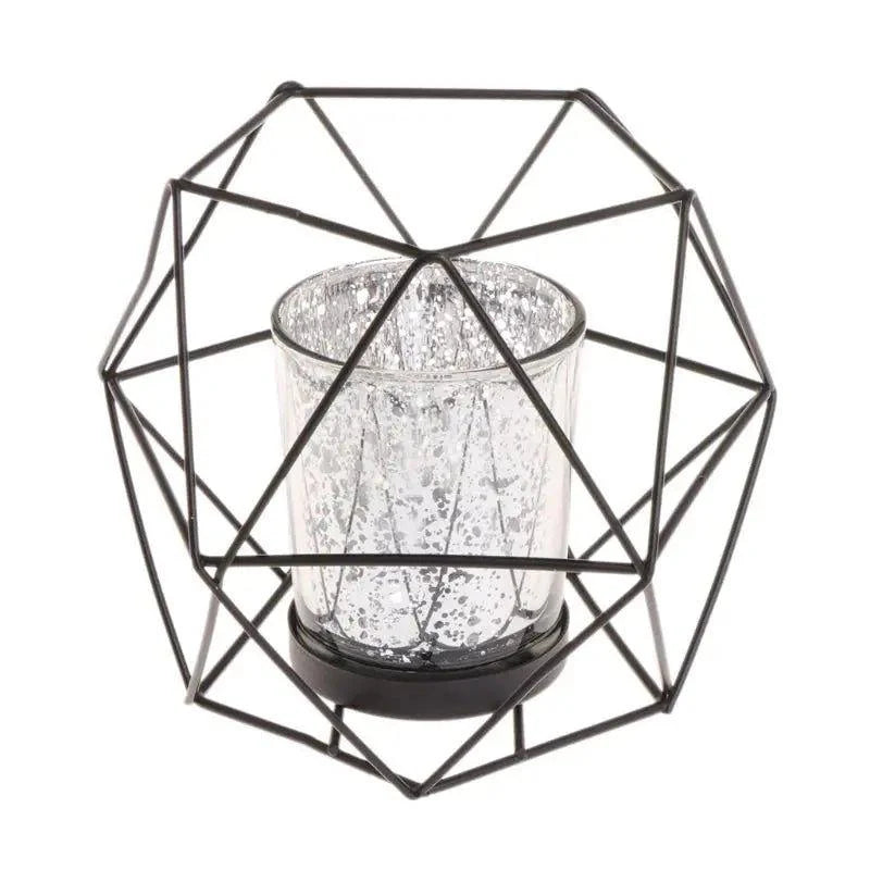 Geometric Metal Tealight Candle Holder