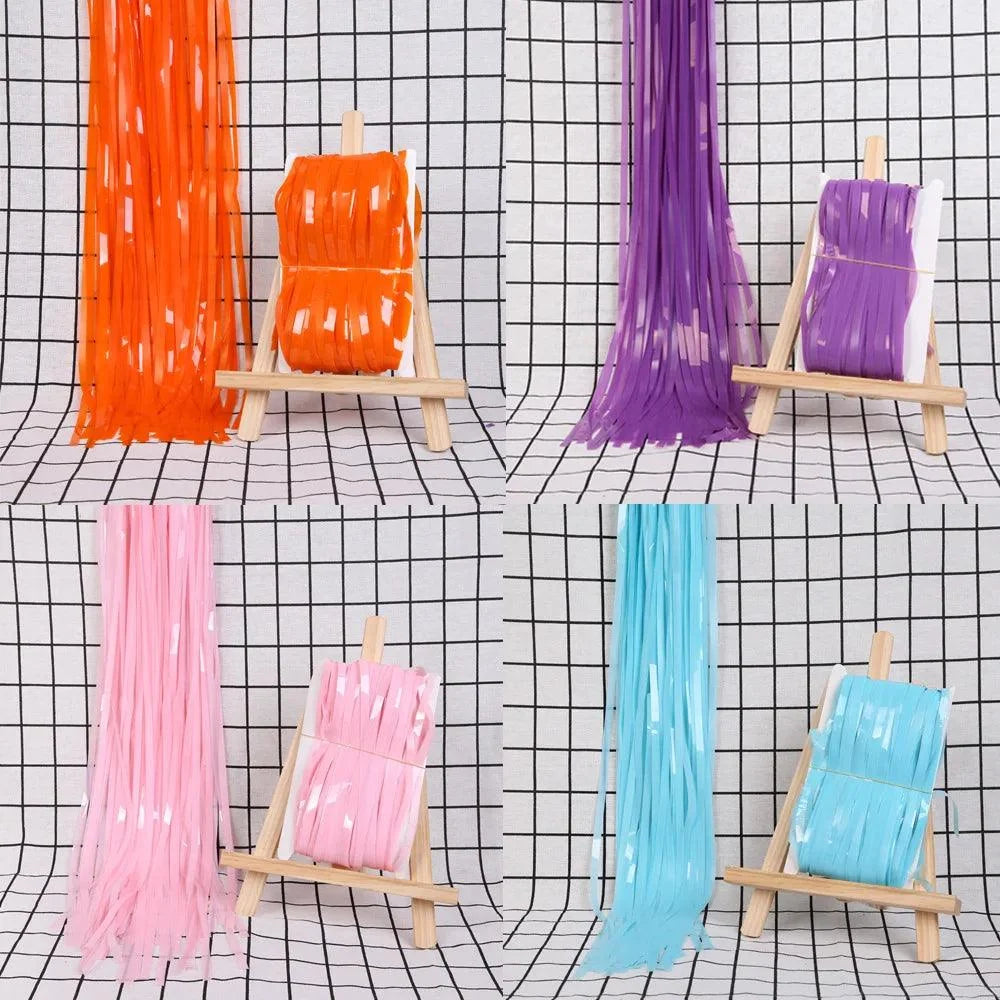 Rainbow Tinsel Party Decorations, 8 Colors