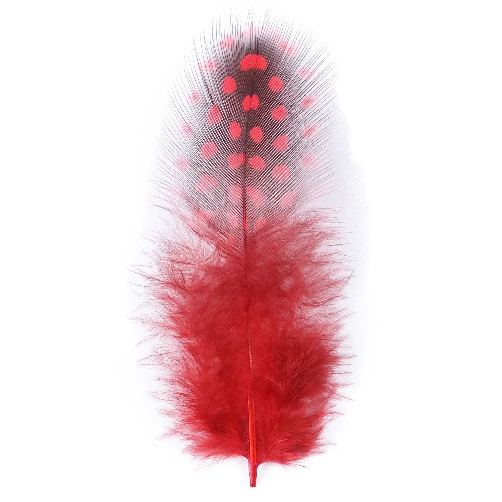 Natural Spotted Guinea Fowl Feathers 100PC