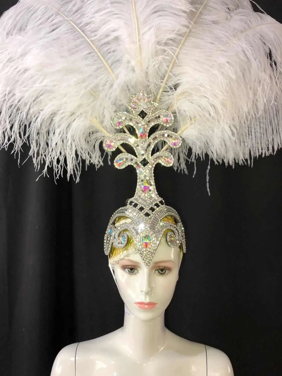 The Stardust Samba Queen – Premium Feathers & Rhinestones Carnival Headdress