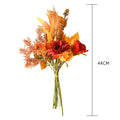 Autumn Bouquet Silk Rose Maple Leaves Dandelion  Artificial Flower for Halloween Decoration