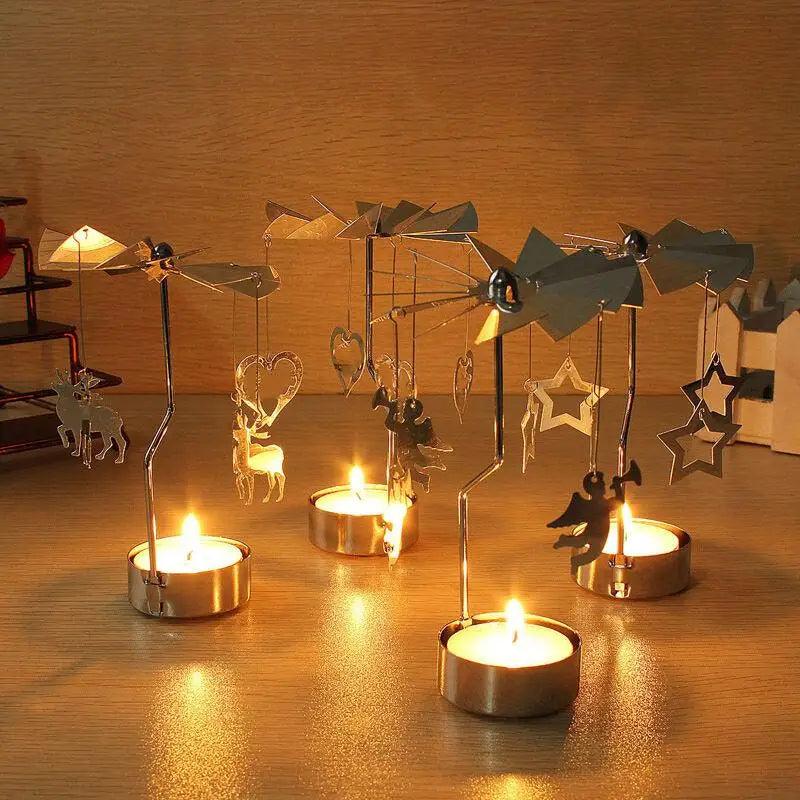 Rotating Christmas Tealight Candle Holder
