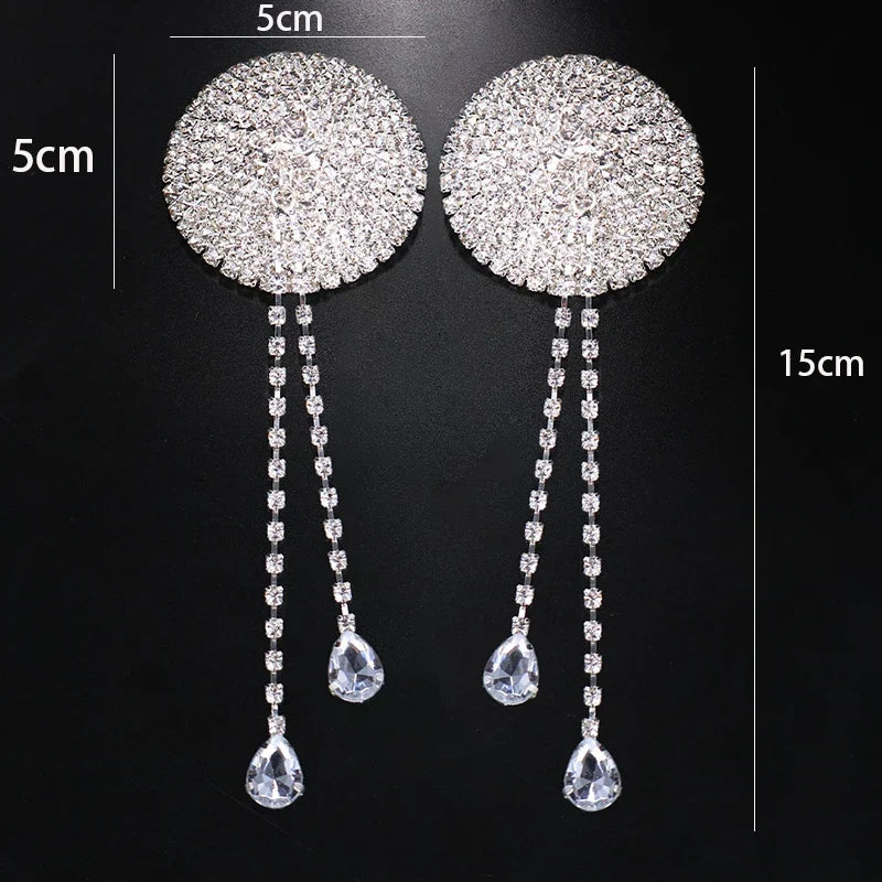 Luxury Crystal Pendant Body Jewelry – Shimmering Rhinestone Charm Set & Exotic Accents for Raves, Festivals & Fine Lingerie