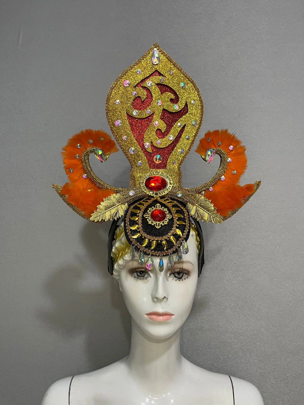 FASHIONABLE AND EXQUISITE HEADDRESS FEATHERS SAMBA DANCE CARNIVAL HALLOWEEN PARTY LATIN DANCE BAR PERFORMANCE HAT MASQUERADE