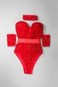 The Stardust Prism Sequin Bodysuit – Colorful High-Cut Rave & Gogo Dancewear