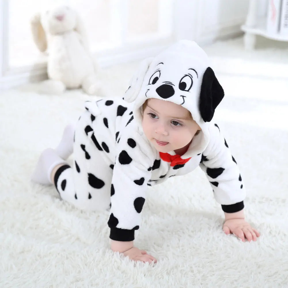 Baby Dalmatian Dog Costume – Kigurumi Flannel Romper