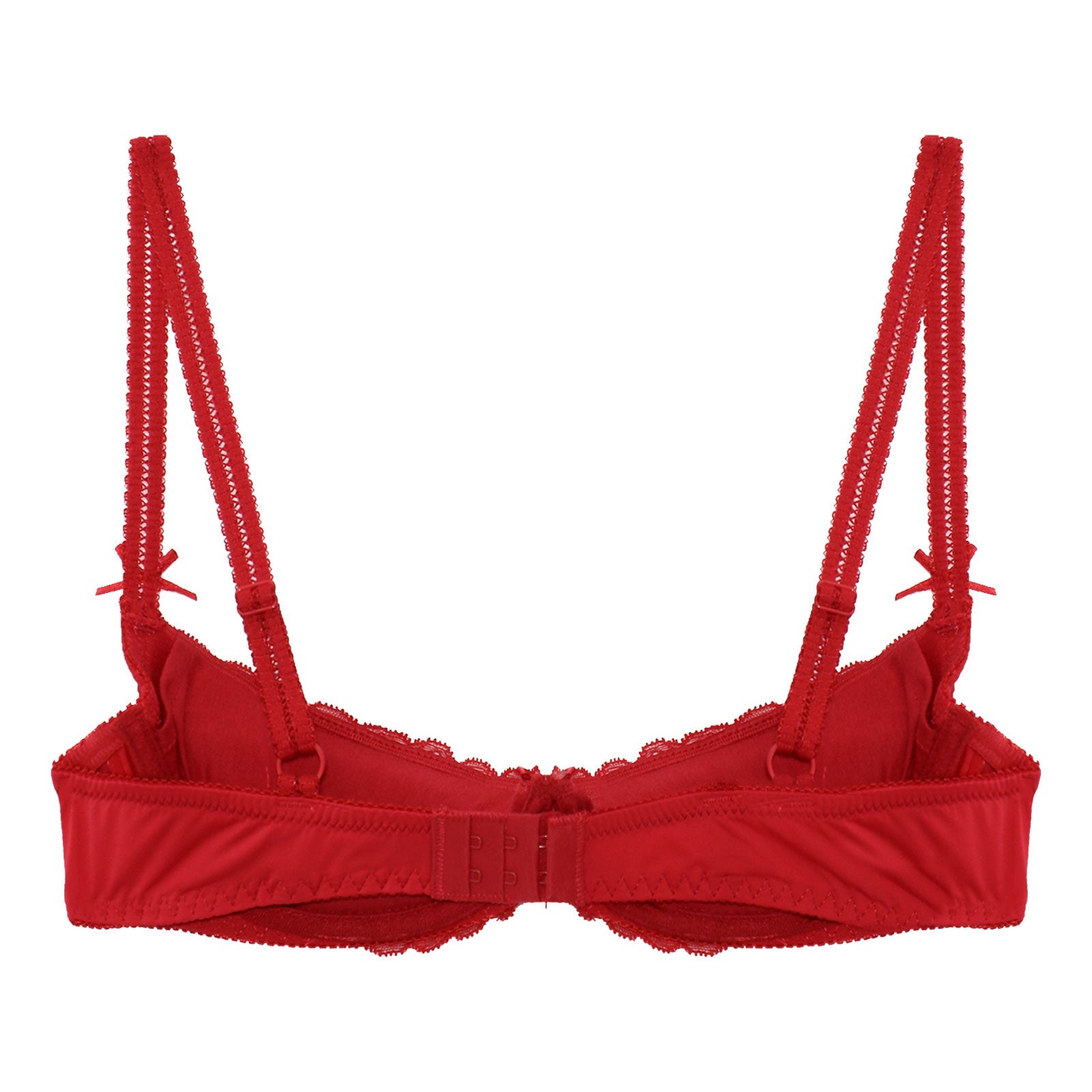 Lace Underwire Half-Cup Push-Up Bra