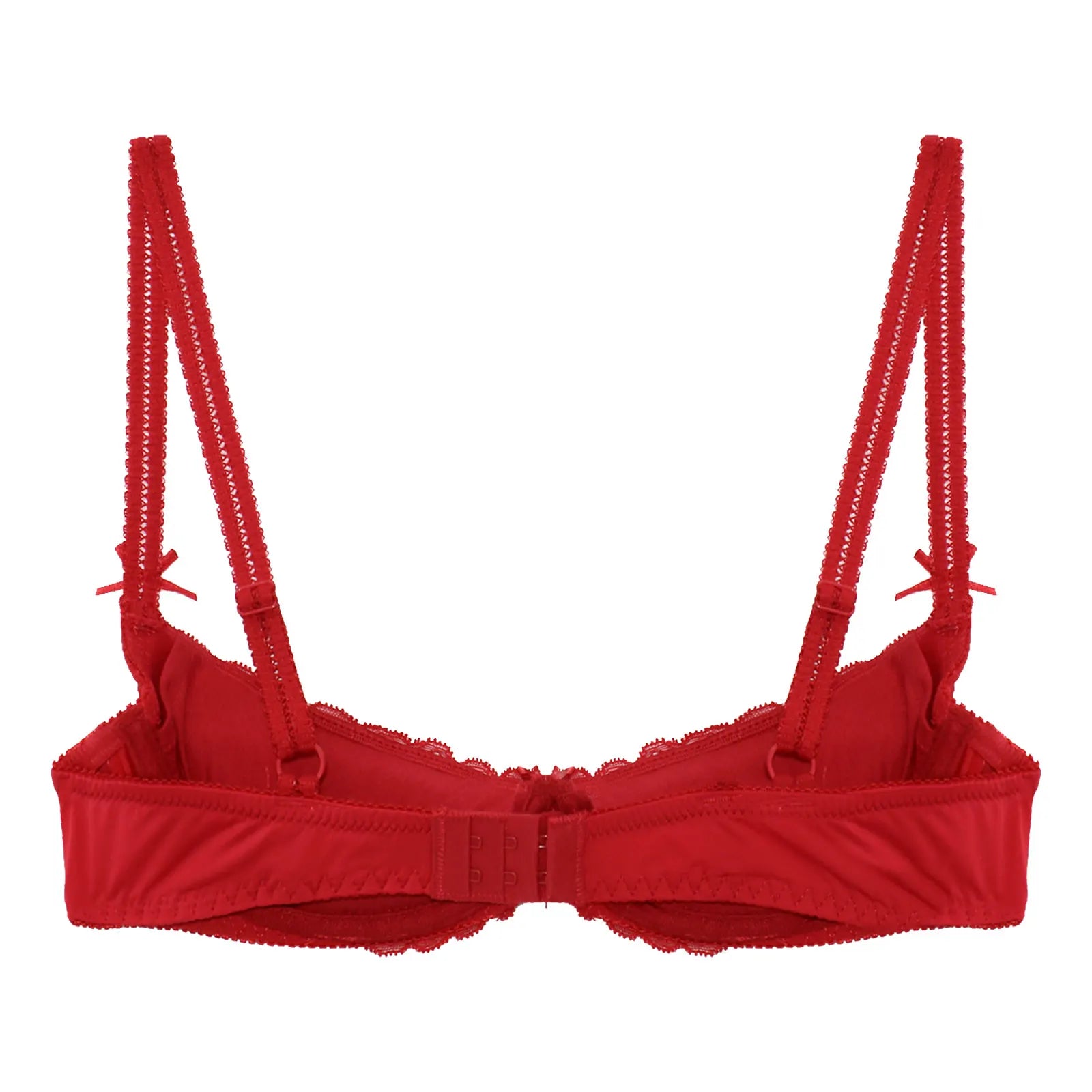 Lace Underwire Half-Cup Push-Up Bra