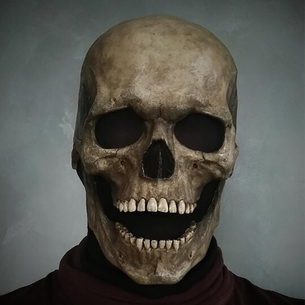 Halloween Movable Jaw Full Head Skull Mask