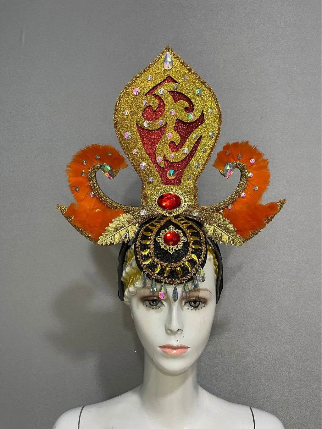 FASHIONABLE AND EXQUISITE HEADDRESS FEATHERS SAMBA DANCE CARNIVAL HALLOWEEN PARTY LATIN DANCE BAR PERFORMANCE HAT MASQUERADE