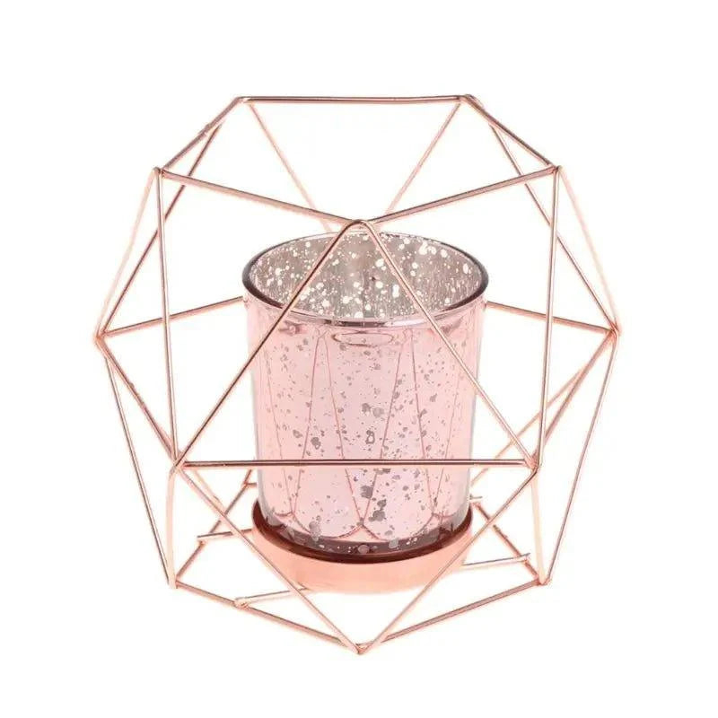 Geometric Metal Tealight Candle Holder