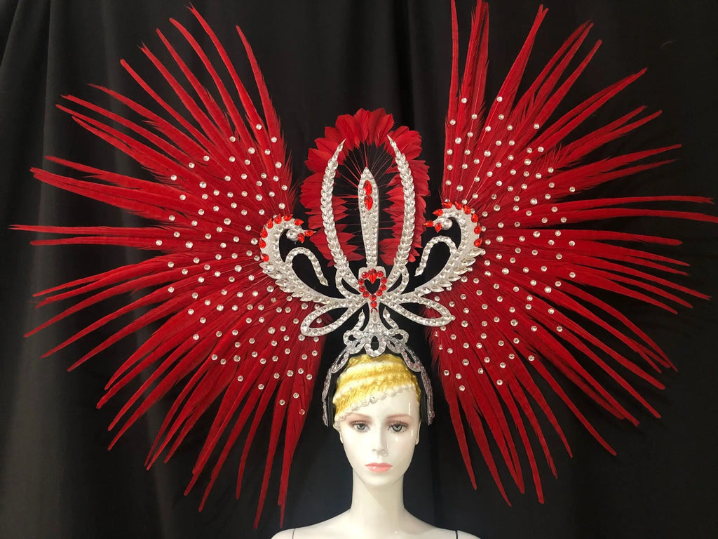 The Stardust Tropicana Samba Crown – Feather & Rhinestone Stage Headdress