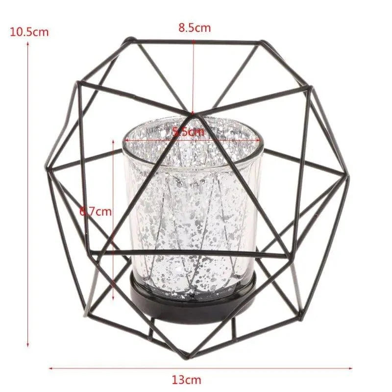Geometric Metal Tealight Candle Holder