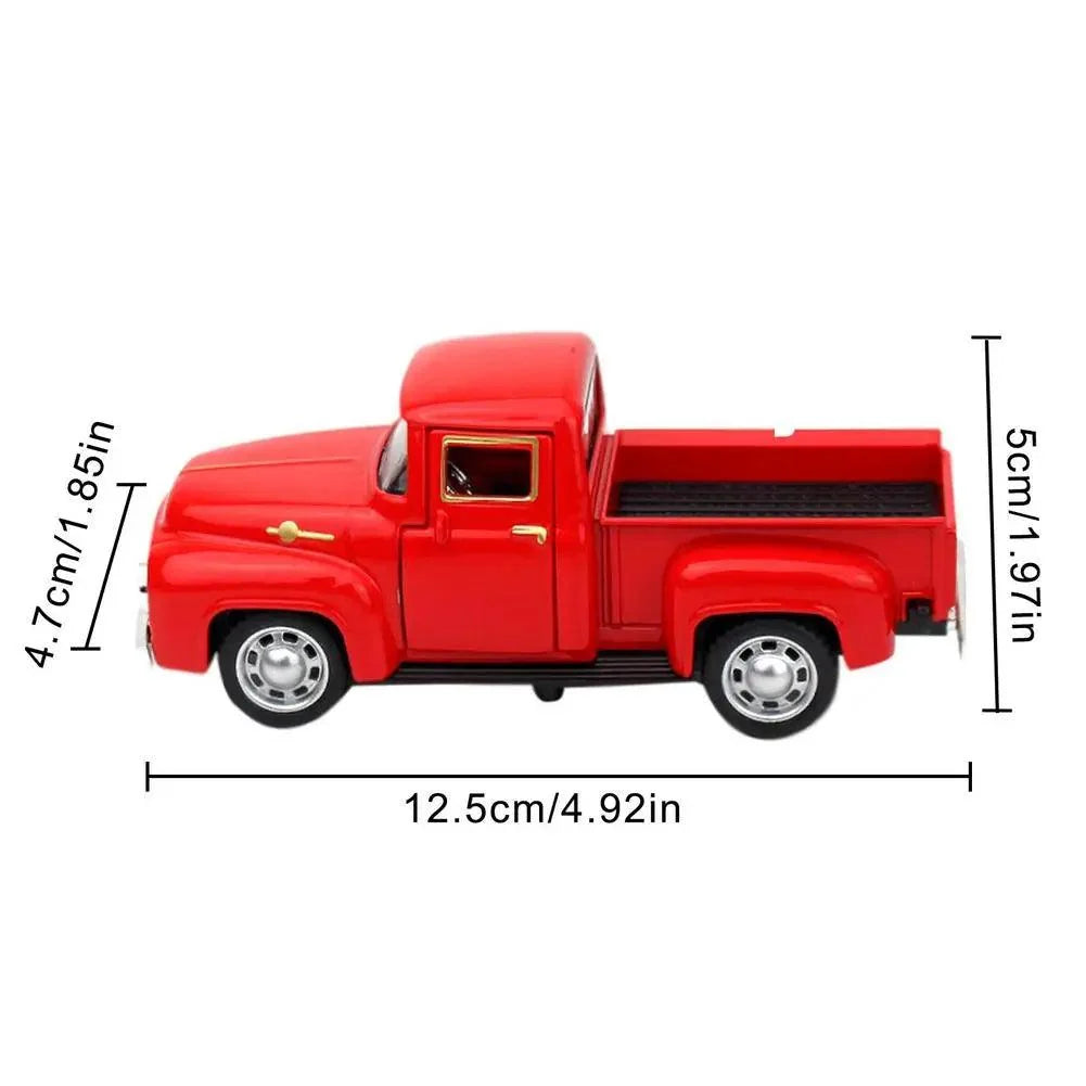 Retro Pickup Truck Christmas Model with Tree