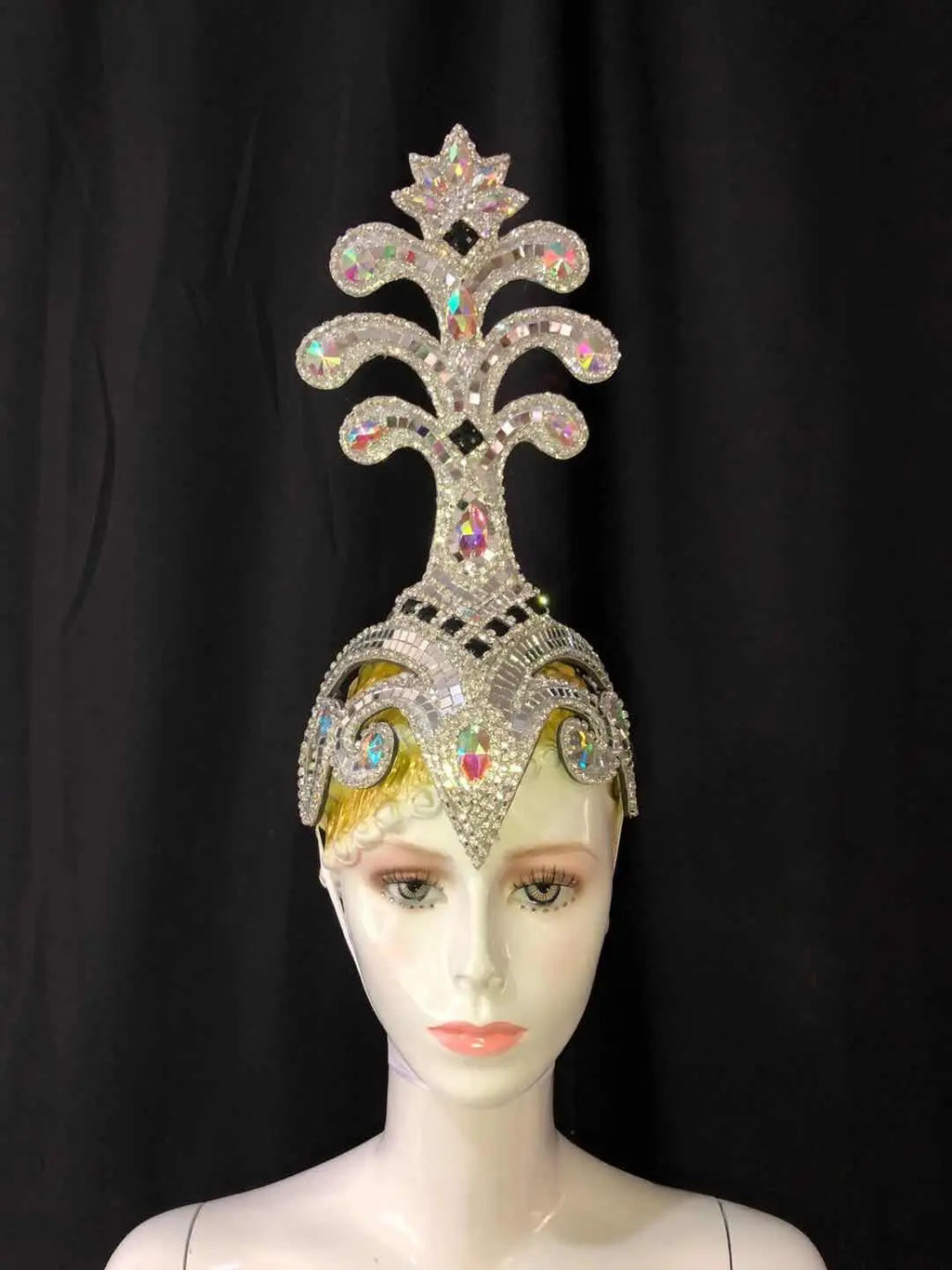The Stardust Samba Queen – Premium Feathers & Rhinestones Carnival Headdress