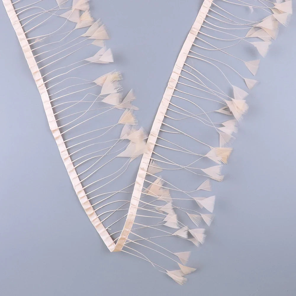 Turkey Feathers Trim Ribbon Fringe