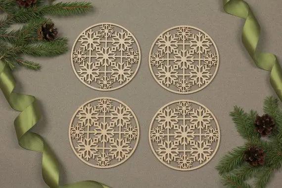 Personalized 8 cm Wooden Coasters