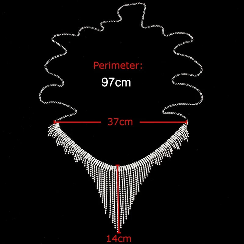Geometric Rhinestone Tassel Thong Body Chain – Luxury Crystal Lingerie & Shimmering Waist Harness for Raves, Festivals & Beachwear