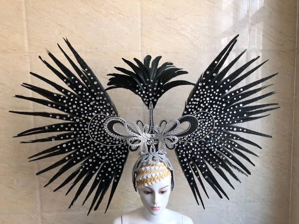 The Stardust Tropicana Samba Crown – Feather & Rhinestone Stage Headdress