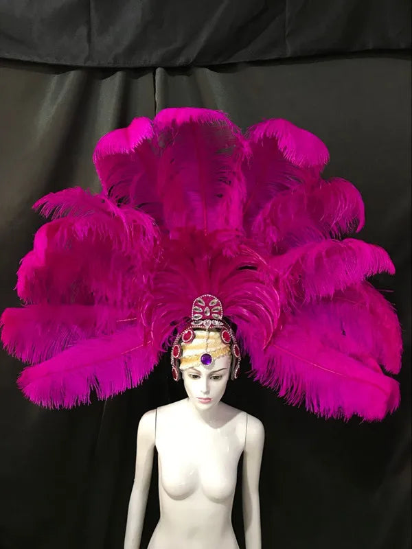 The Stardust Samba Enchantment – Exquisite Feathered Dance & Stage Headdress