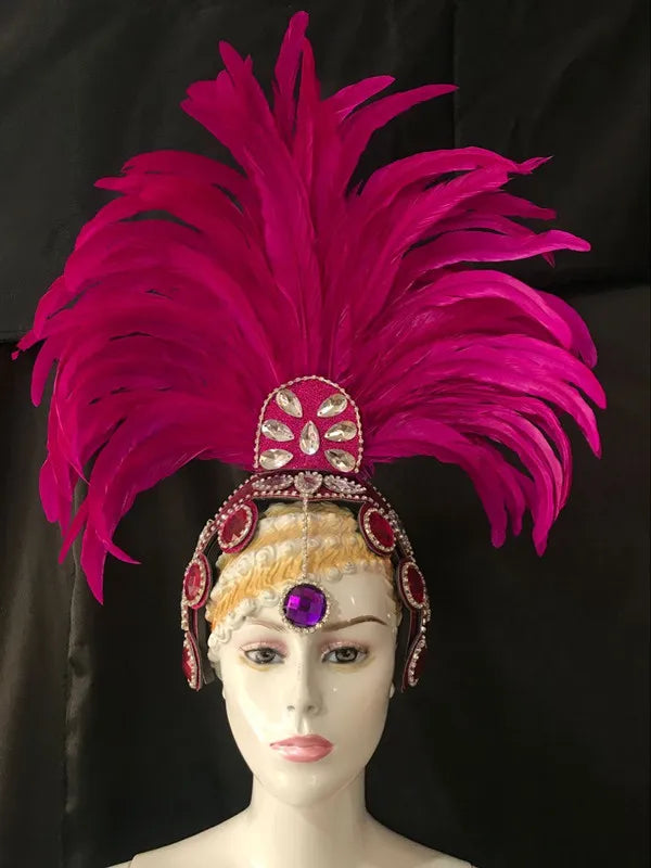The Stardust Samba Enchantment – Exquisite Feathered Dance & Stage Headdress