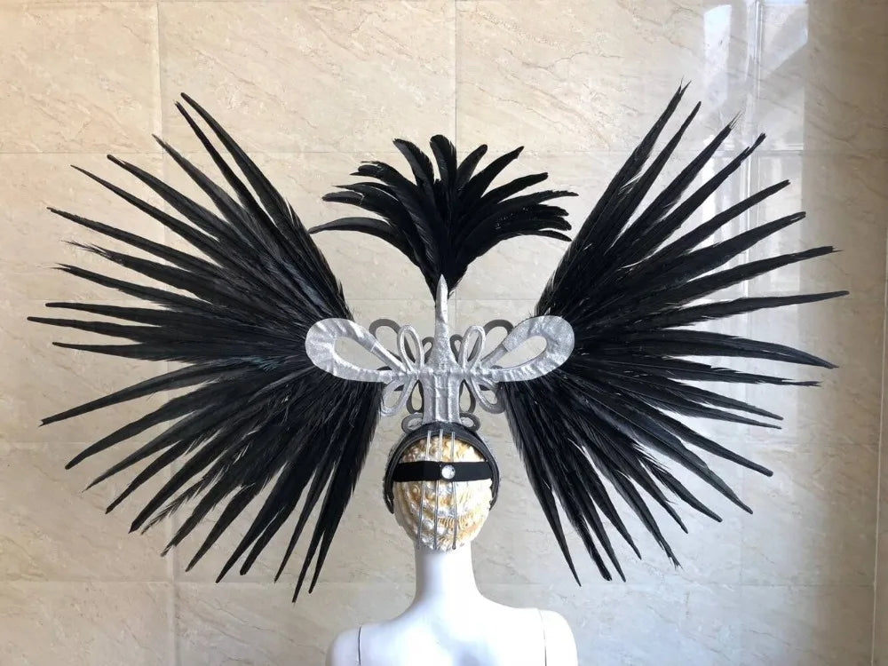 The Stardust Tropicana Samba Crown – Feather & Rhinestone Stage Headdress