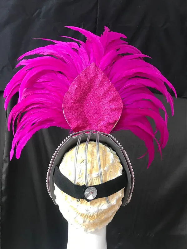 The Stardust Samba Enchantment – Exquisite Feathered Dance & Stage Headdress