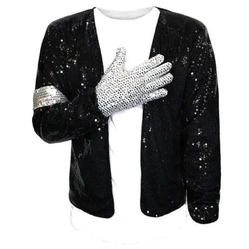 Unisex Michael Jackson Billie Jean Cosplay Costume – Performance Outfit
