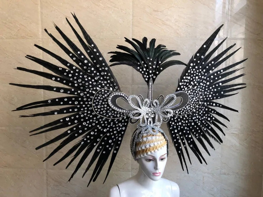 The Stardust Tropicana Samba Crown – Feather & Rhinestone Stage Headdress