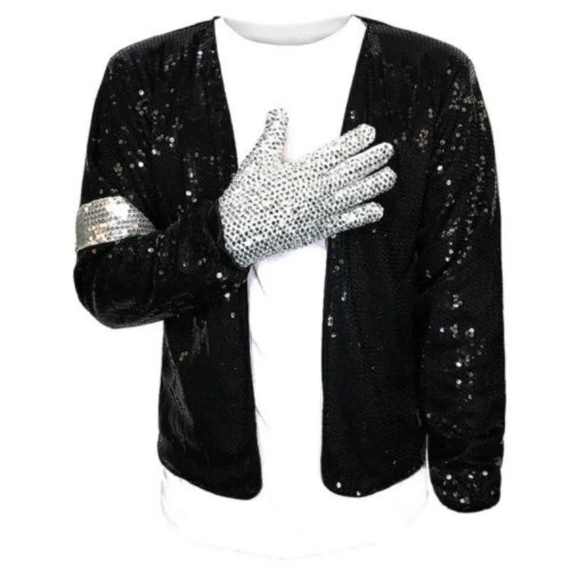 Unisex Michael Jackson Billie Jean Cosplay Costume – Performance Outfit