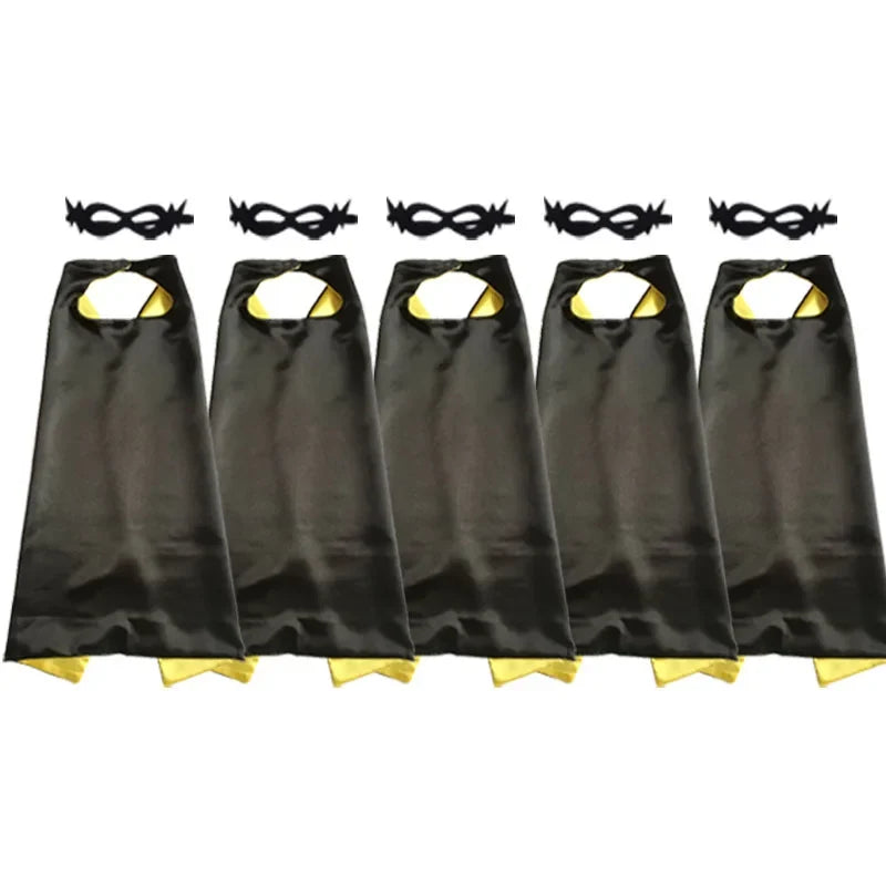 Kids Superhero Cape with Mask Reversible Satin Costume